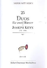 Jean-Joseph Kenn Notenblätter 25 Duos op.2 für 2 Hörner