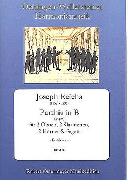 Joseph Reicha Notenblätter Parthia B-Dur für 2 Oboen, 2 Klarinetten