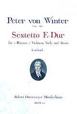 Peter von Winter Notenblätter Sextett E-Dur für 2 Hörner, 2 Violinen