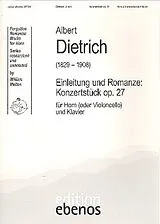 Albert Dietrich Notenblätter Einleitung und Romanze op.27