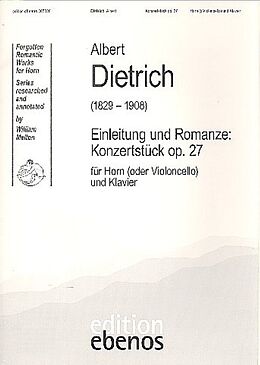 Albert Dietrich Notenblätter Einleitung und Romanze op.27