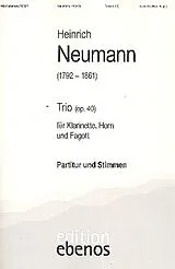 Heinrich Neumann Notenblätter Trio op.40