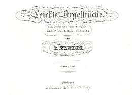 John Zundel Notenblätter Leichte Orgelstücke op.2 Band 1