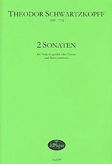 Theodor Schwartzkopff Notenblätter 2 Sonaten für Viola da gamba (Violine)