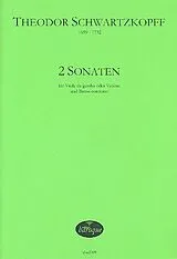 Theodor Schwartzkopff Notenblätter 2 Sonaten für Viola da gamba (Violine)