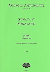 Giorgio Antoniotto Notenblätter Sonata 6 und 7 für 2 Bassviole da gamba