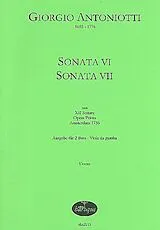 Giorgio Antoniotto Notenblätter Sonata 6 und 7 für 2 Bassviole da gamba