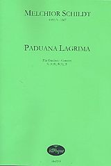 Melchior Schildt Notenblätter Paduana Lagrima für Gamben-Consort