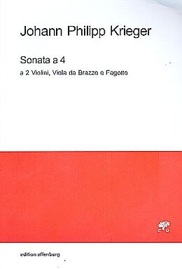 Johann Philipp Krieger Notenblätter Sonate a 4 für 2 Violinen, Viola und Fagott