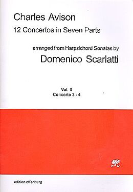 Charles Avison Notenblätter 12 Concertos in 7 Parts vol.2 (no.3-4)