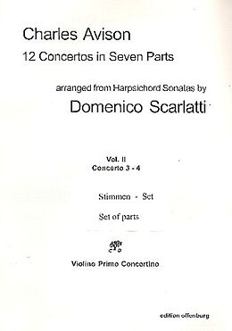 Charles Avison Notenblätter 12 Concertos in 7 Parts vol.2 (nos.3-4)