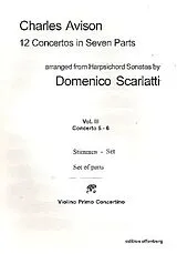Charles Avison Notenblätter 12 Concertos in 7 Parts vol.3 (nos.5-6)