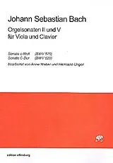 Johann Sebastian Bach Notenblätter Orgelsonaten II und V