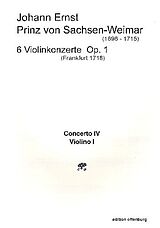 Johann Ernst Prinz von Sachsen-Weimar Notenblätter 6 Konzerte op.1 Nr.4