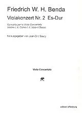 Friedrich Wilhelm Heinrich Benda Notenblätter Konzert Es-Dur Nr.2