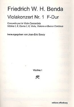 Friedrich Wilhelm Heinrich Benda Notenblätter Konzert F-Dur Nr.1