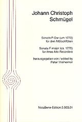 Johann Christoph Schmügel Notenblätter Sonata F-Dur