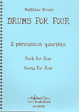 Matthias Krohn Notenblätter Drums for Four for 4 percussionists
