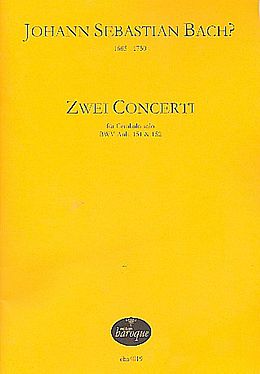 Johann Sebastian Bach Notenblätter 2 Konzerte für Cembalo