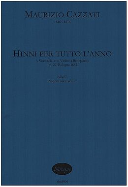 Maurizio Cazzati Notenblätter Hinni per tutto lanno op.29 vol.1