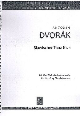 Antonín Dvorák Notenblätter Slawischer Tanz Nr.1 für flexibles Ensemble