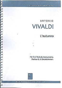 Antonio Vivaldi Notenblätter Lautunno op.8,3 RV293