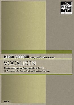 Giulio Marco Bordogni Notenblätter Vocalisen in tiefer Lage Band 1 (Violinschlüssel)
