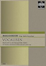 Giulio Marco Bordogni Notenblätter Vocalisen in tiefer Lage Band 2 (Violinschlüssel)