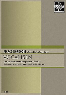 Giulio Marco Bordogni Notenblätter Vocalisen in tiefer Lage Band 2 (Violinschlüssel)