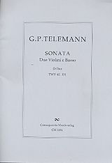 Georg Philipp Telemann Notenblätter Sonate D-Dur TWV42-D1
