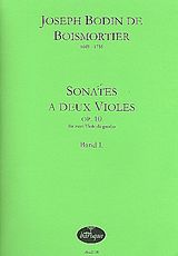 Joseph Bodin de Boismortier Notenblätter Sonates a deux violes op.10 Band 1 (nos.1-3)