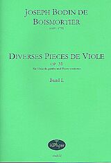 Joseph Bodin de Boismortier Notenblätter Diverses pièces de viole op.31
