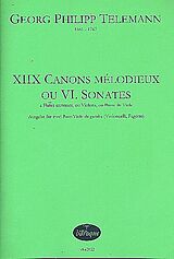 Georg Philipp Telemann Notenblätter 18 Canons Mélodieux ou 6 Sonates