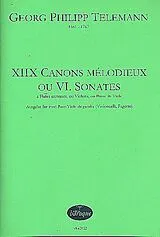 Georg Philipp Telemann Notenblätter 18 Canons Mélodieux ou 6 Sonates