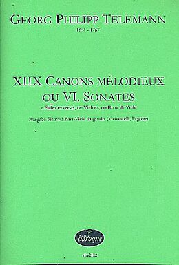 Georg Philipp Telemann Notenblätter 18 Canons Mélodieux ou 6 Sonates