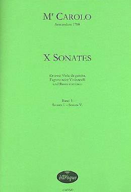 Carolo Notenblätter 10 Sonaten Band 1 (Nr.1-5)
