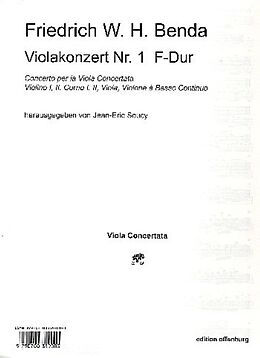 Friedrich Wilhelm Heinrich Benda Notenblätter Konzert F-Dur Nr.1