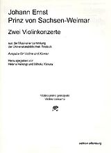 Johann Ernst Prinz von Sachsen-Weimar Notenblätter 2 Konzerte