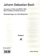 Johann Sebastian Bach Notenblätter Konzert C-Dur nach BWV1064