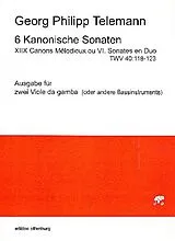 Georg Philipp Telemann Notenblätter 6 kanonische Sonaten TWV40-118-123
