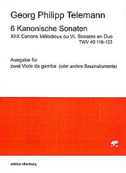 Georg Philipp Telemann Notenblätter 6 kanonische Sonaten TWV40-118-123