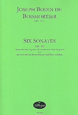 Joseph Bodin de Boismortier Notenblätter 6 Sonates op.40