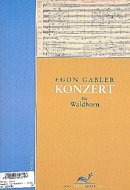 Egon Gabler Notenblätter Konzert