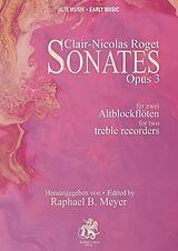 Claire-Nicolas Roget Notenblätter Sonates op.3