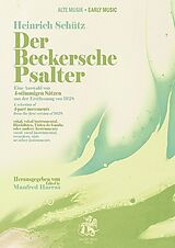 Heinrich Schütz Notenblätter Der Beckersche Psalter