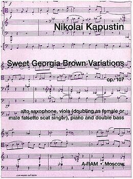 Nikolai Kapustin Notenblätter Sweet Georgia Brown Variations op.107