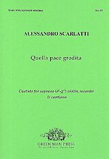 Alessandro Scarlatti Notenblätter Quella pace gradita