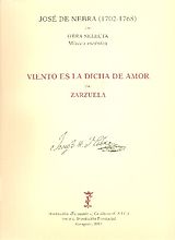 José de Nebra Notenblätter Obra selecta - Música escénica vol.3