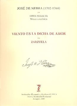 José de Nebra Notenblätter Obra selecta - Música escénica vol.3