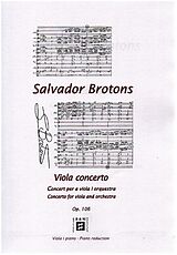 Salvador Brotons Notenblätter Viola Concert op.106